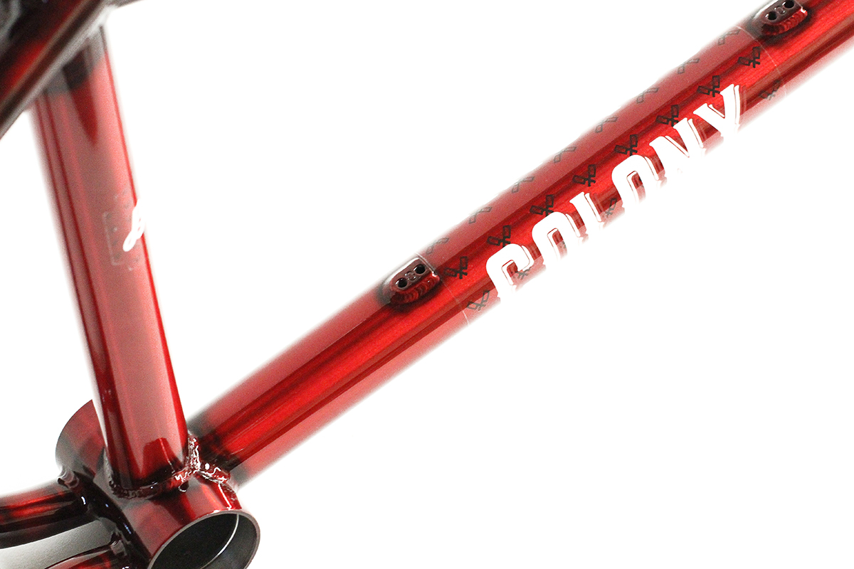 Trans red 2024 bmx frame