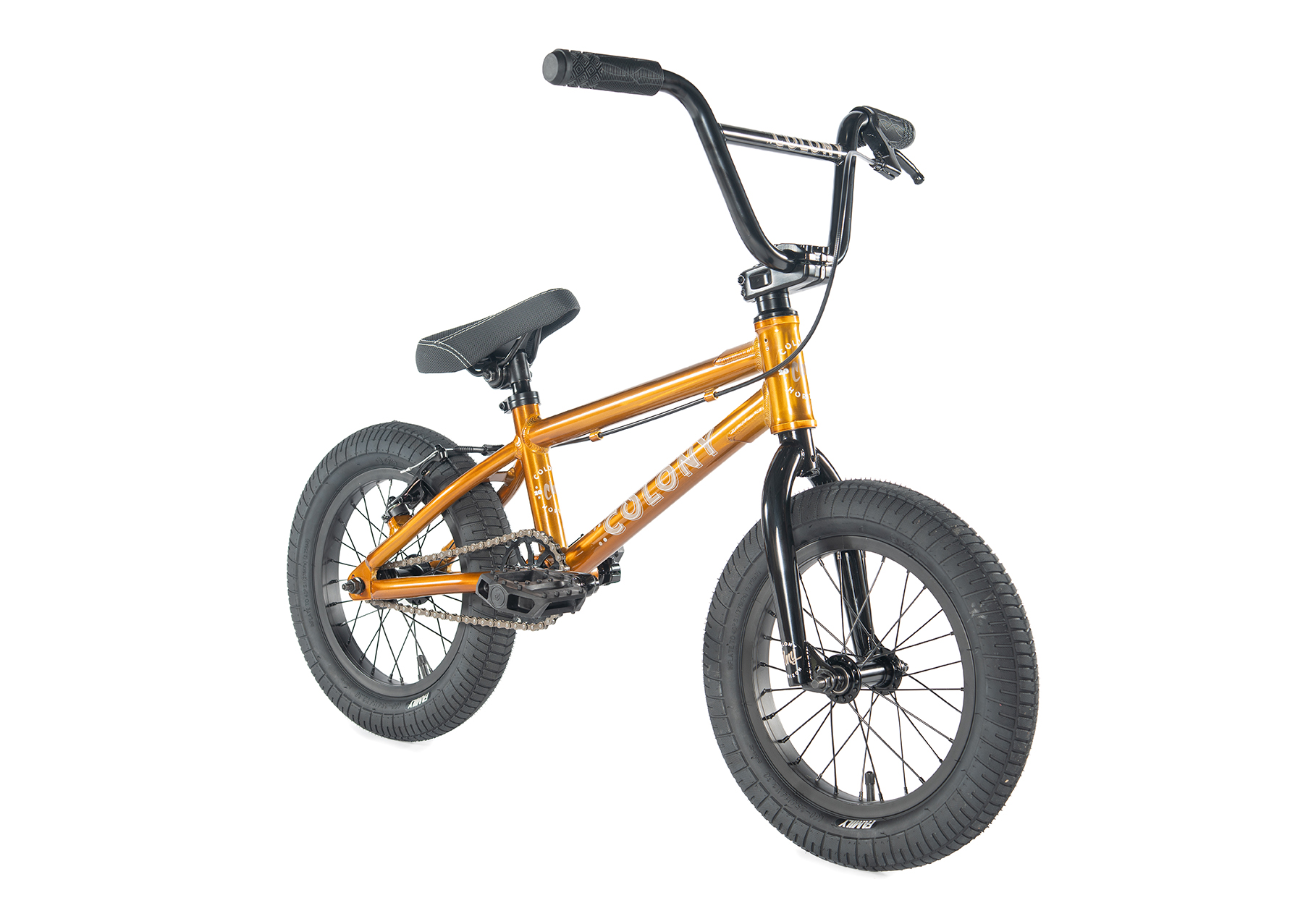 colony 14 inch horizon bmx bike clear gold