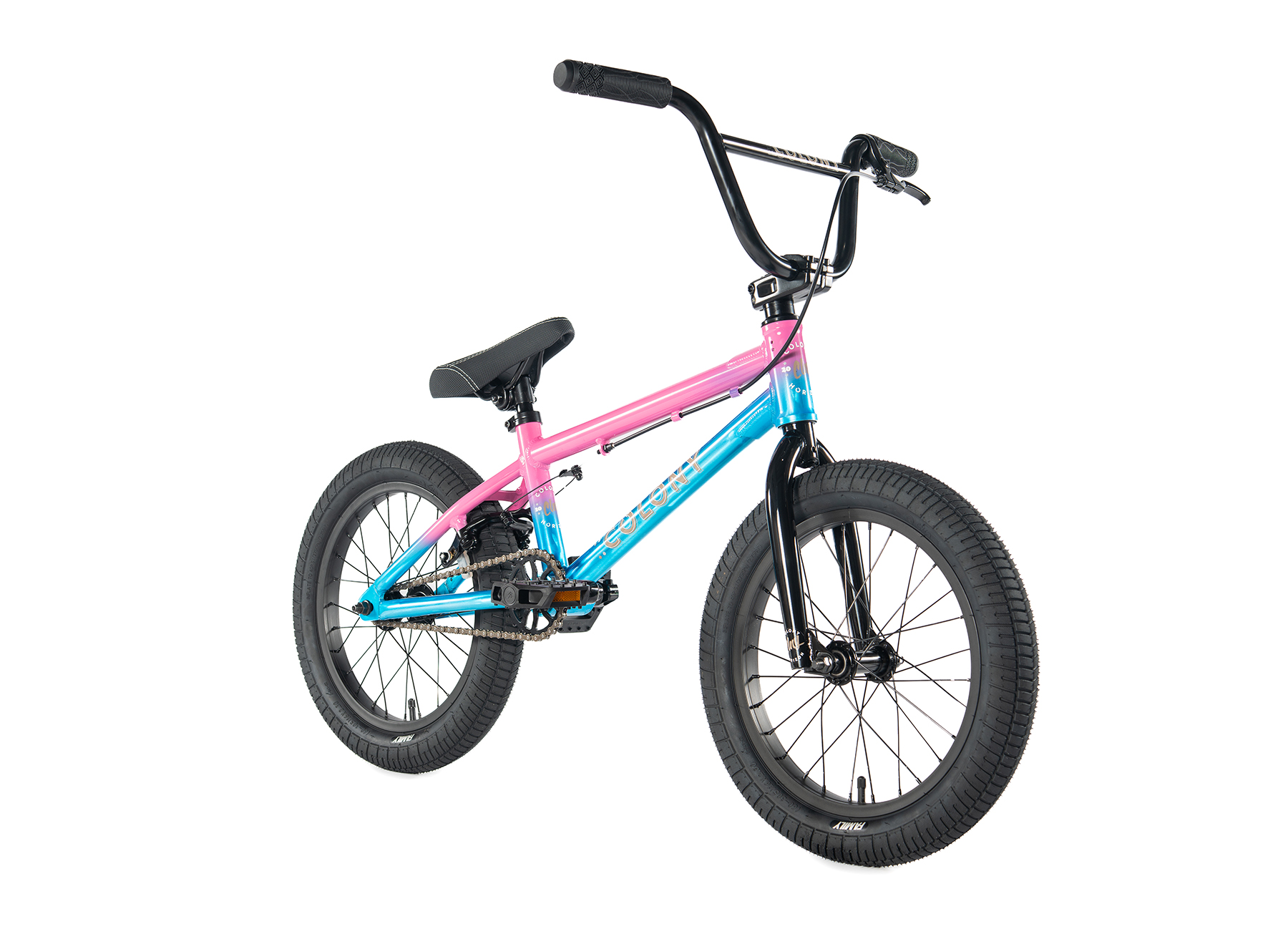 colony 16 inch horizon bmx bike pink aqua