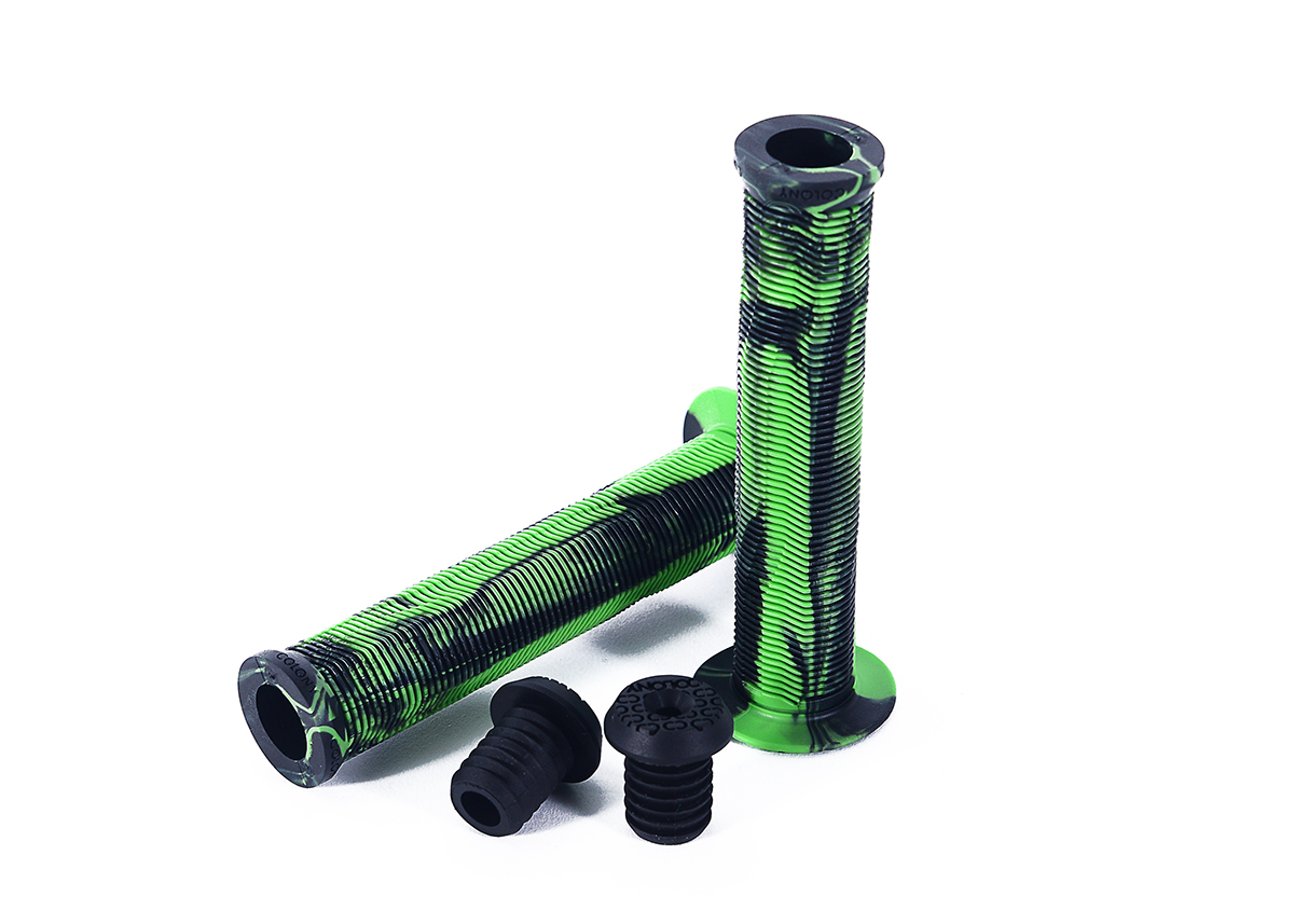 colony much room bmx grips green storm