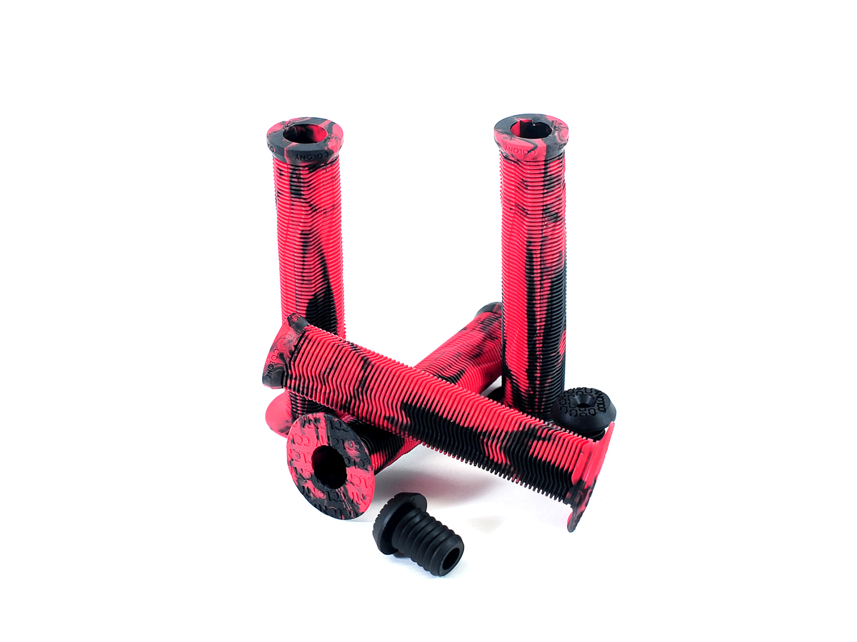 colony much room bmx grips red storm