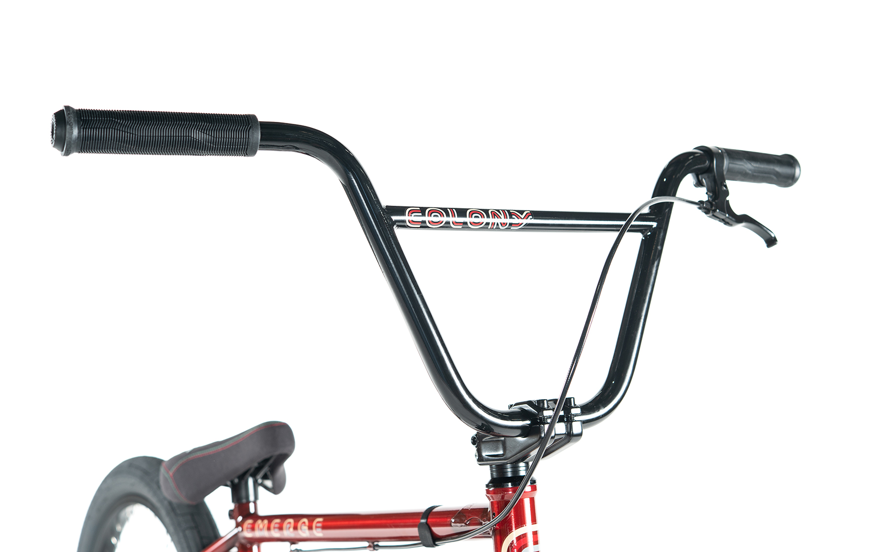 colony emerge 20 inch bmx bike clear red