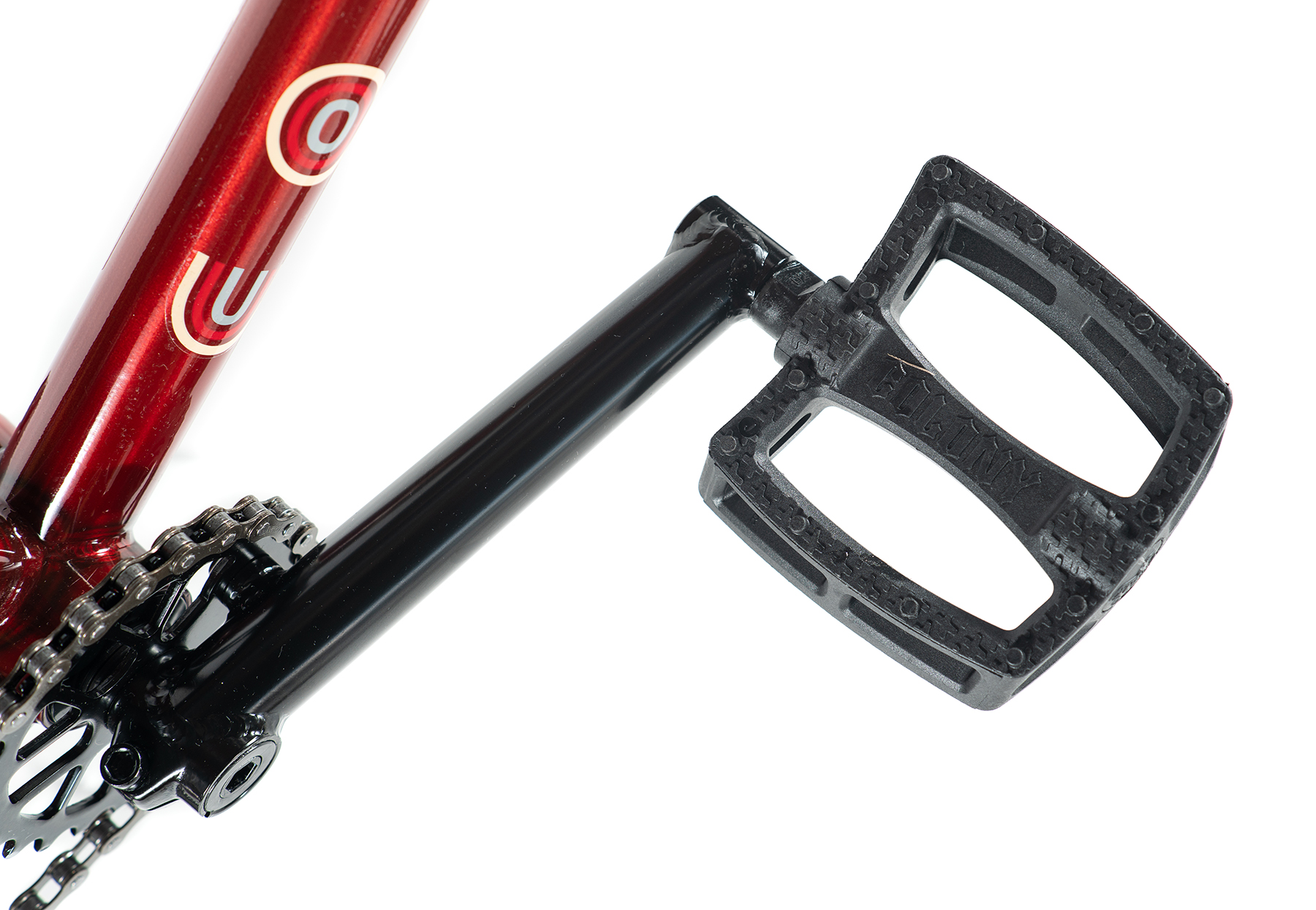 colony emerge 20 inch bmx bike clear red
