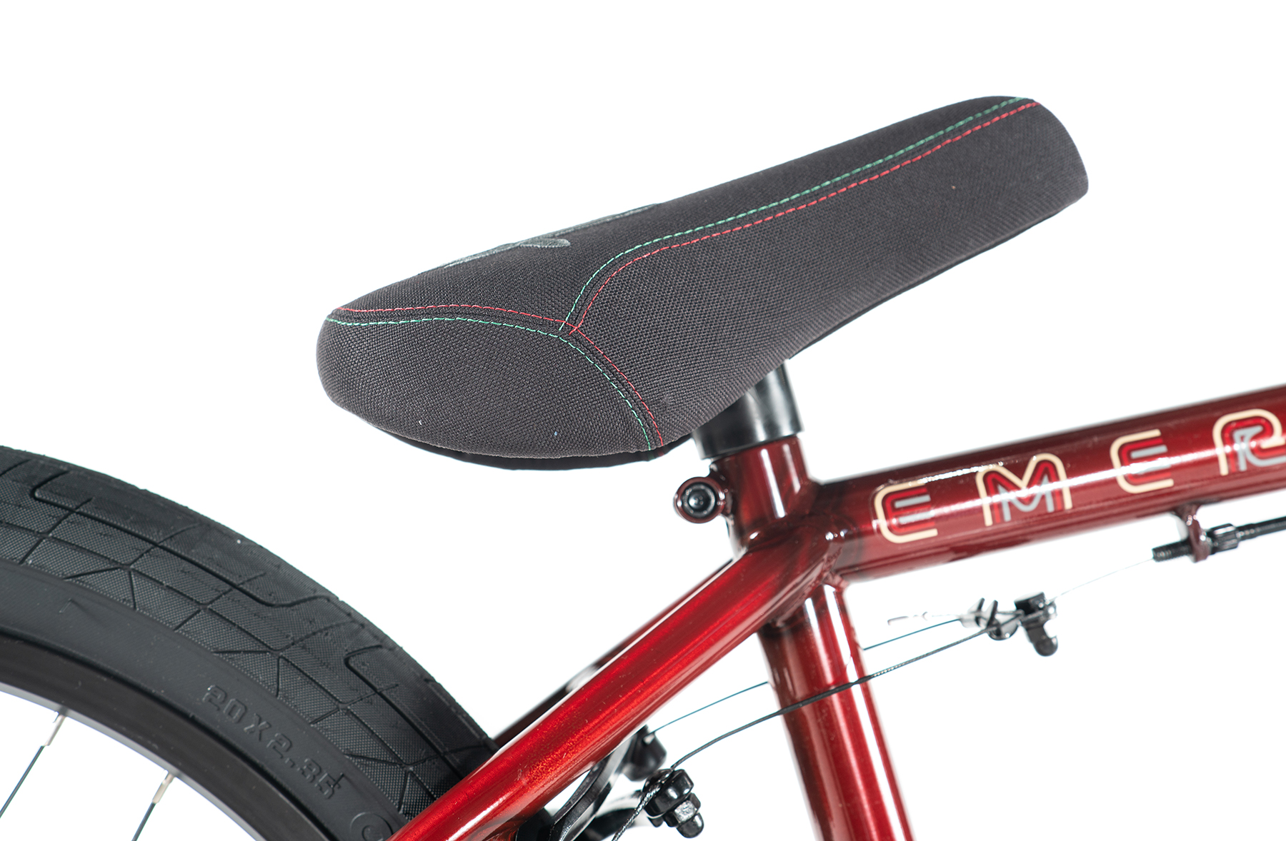 colony emerge 20 inch bmx bike clear red