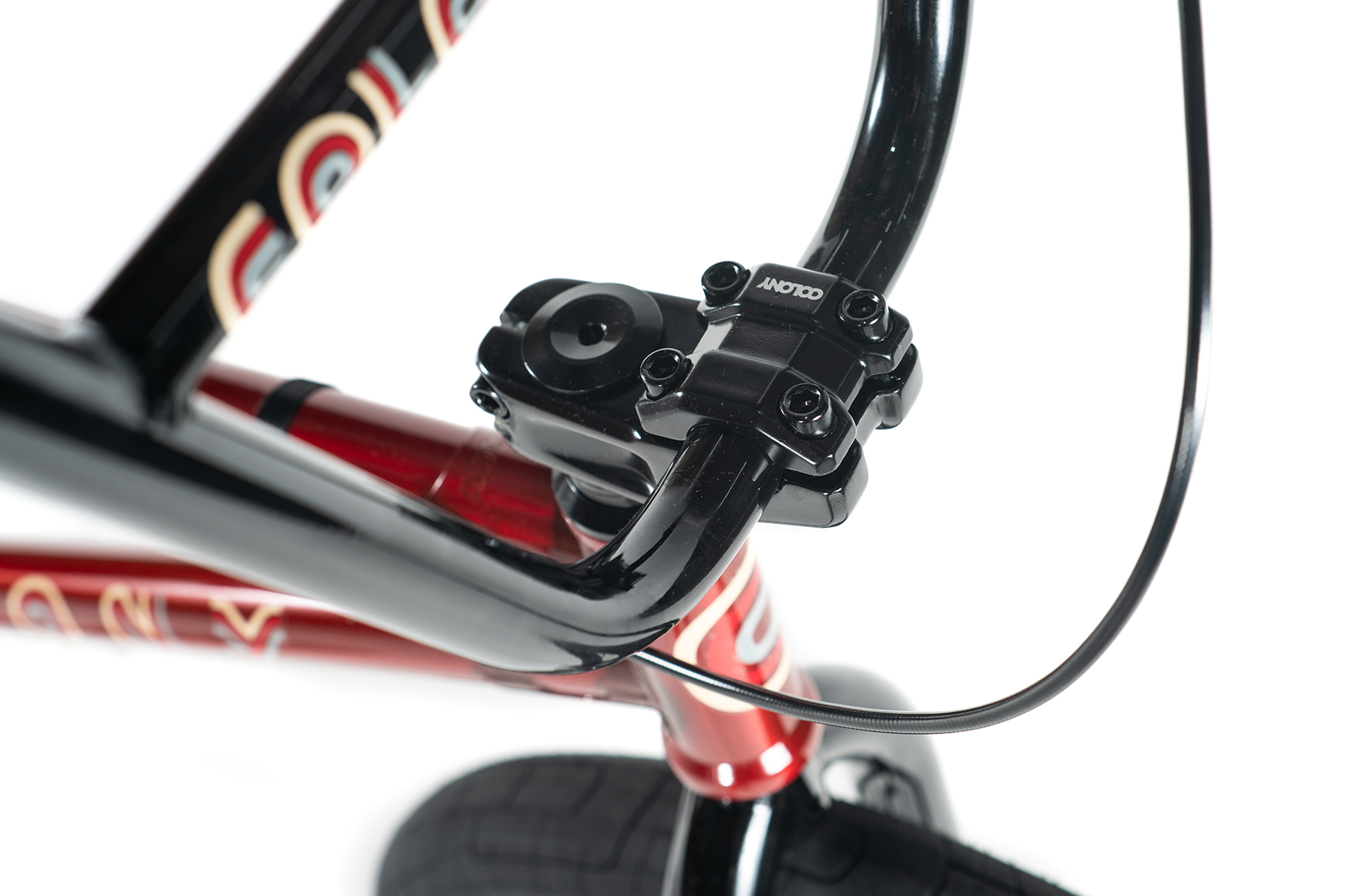 colony emerge 20 inch bmx bike clear red