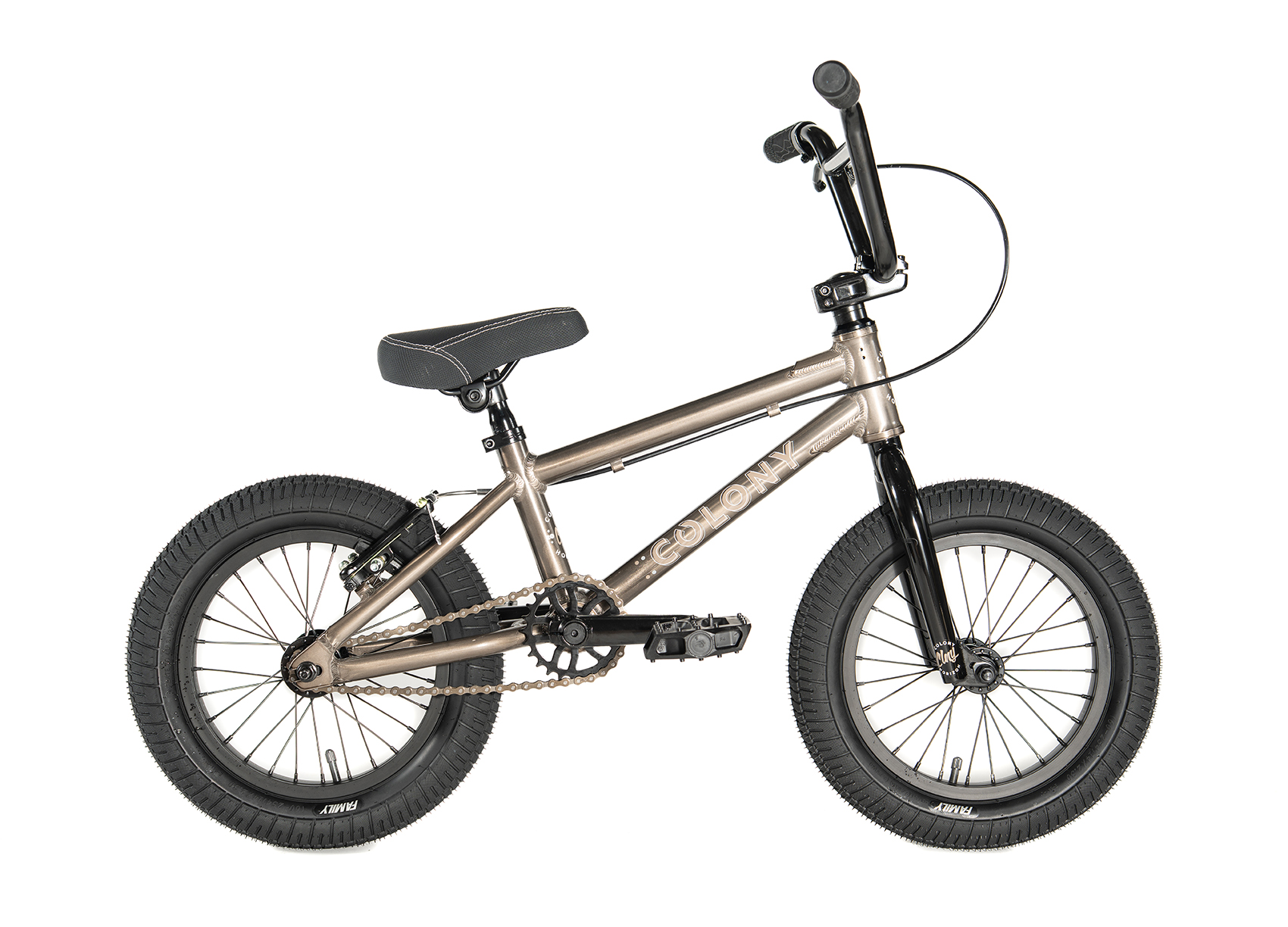 colony 14 inch horizon bmx bike clear black