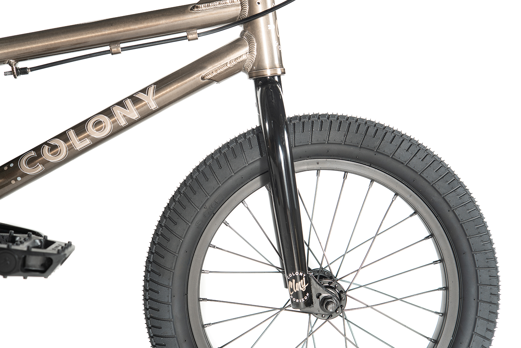 colony 16 inch horizon bmx bike clear black