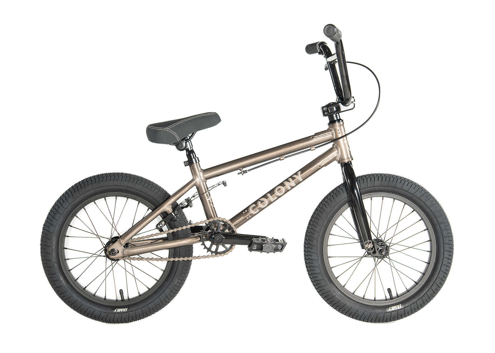 colony 16 inch horizon bmx bike clear black