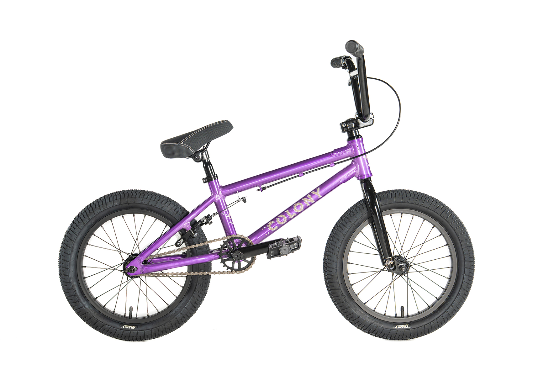 colony 16 inch horizon bmx bike clear purple