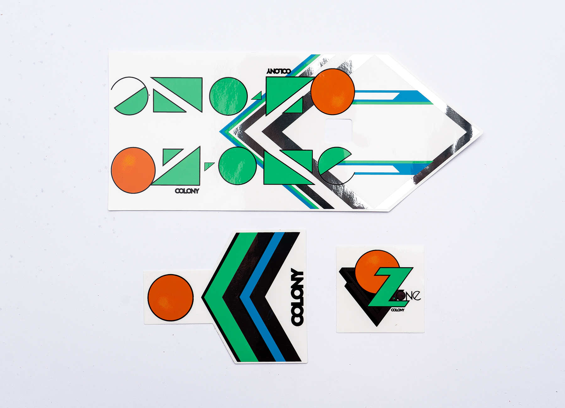 colony oz-one bmx frame stickers