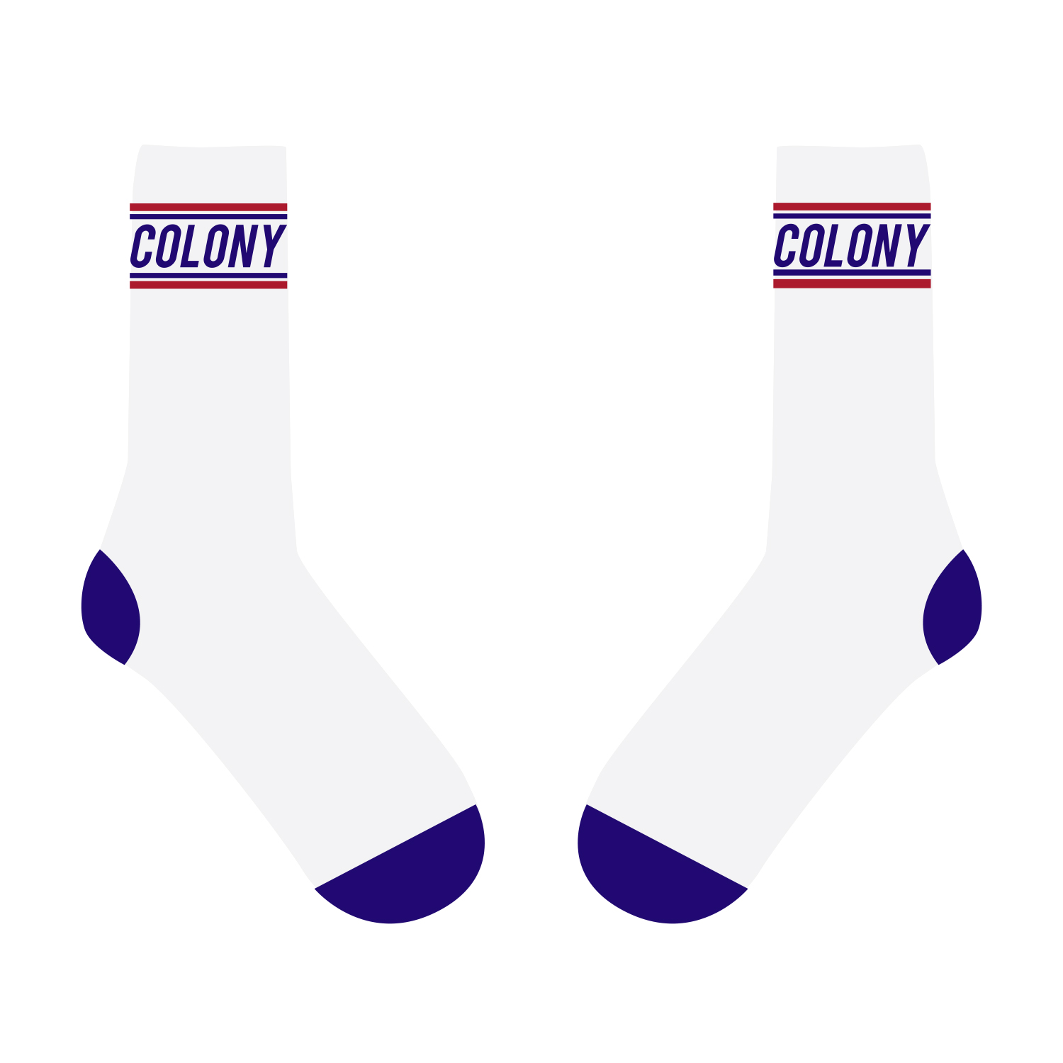 Australian Made Colony BMX Socks White