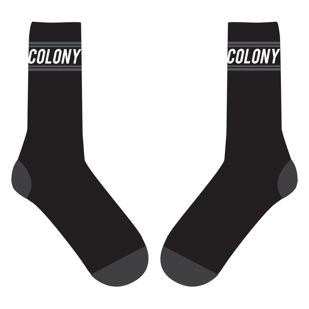 Australian Made Colony BMX Socks Black