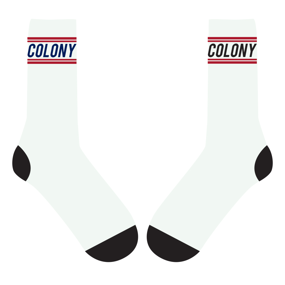 Australian Made Colony BMX Socks White