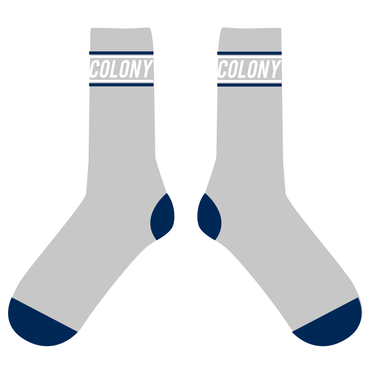 Australian Made Colony BMX Socks grey and blue