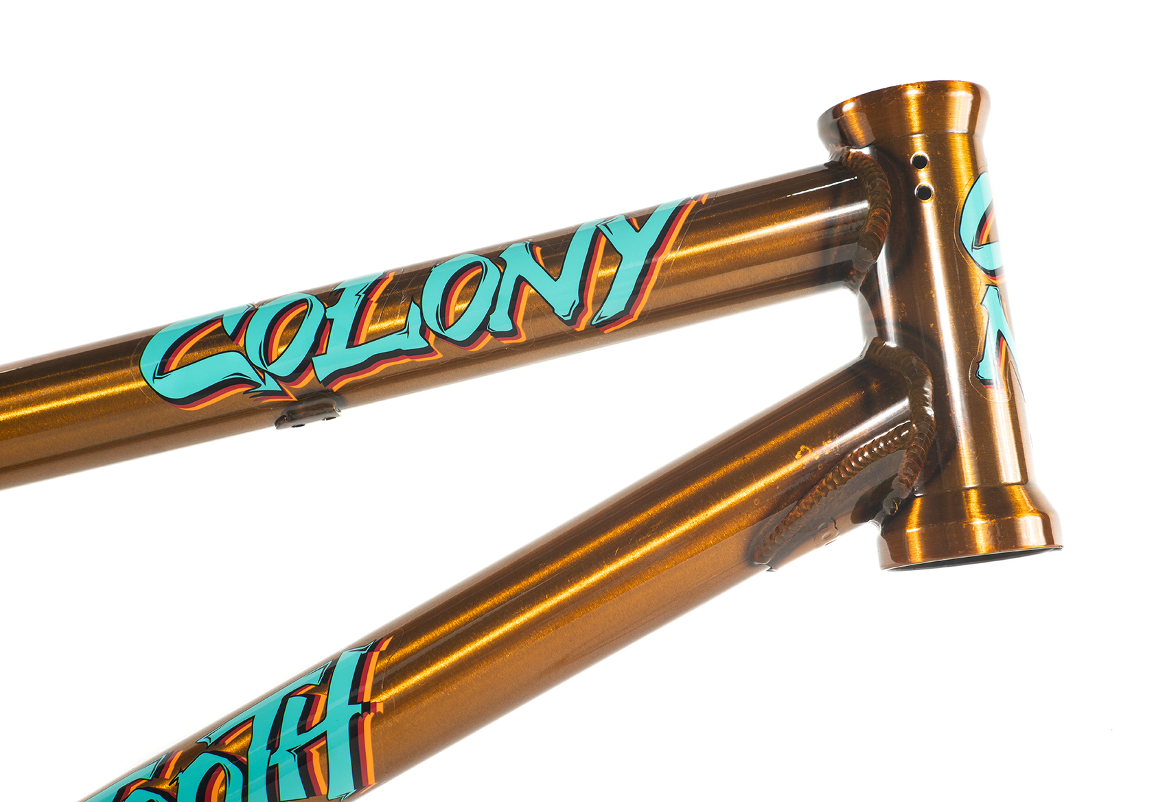 Colony 16 Inch Sweet Tooth BMX frame Trans Gold