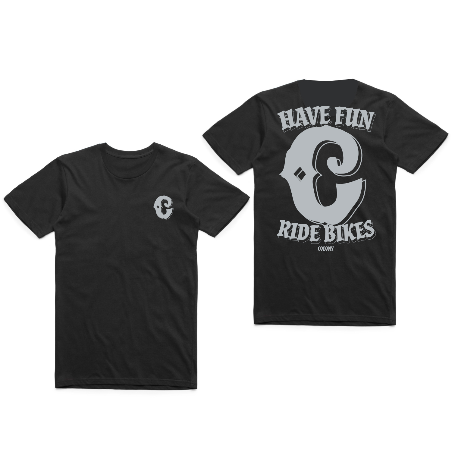 colony bmx have fun ride bikes t-shirt black