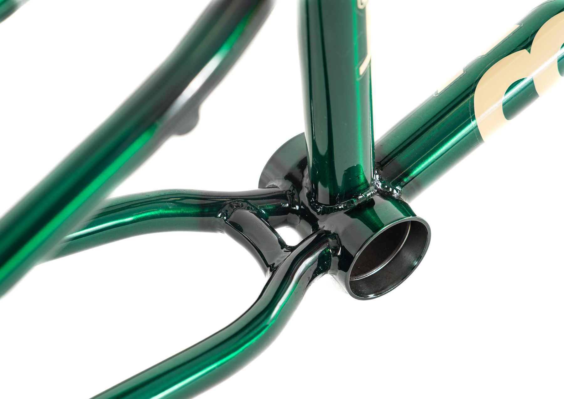 colony cadet 18 inch bmx frame clear green