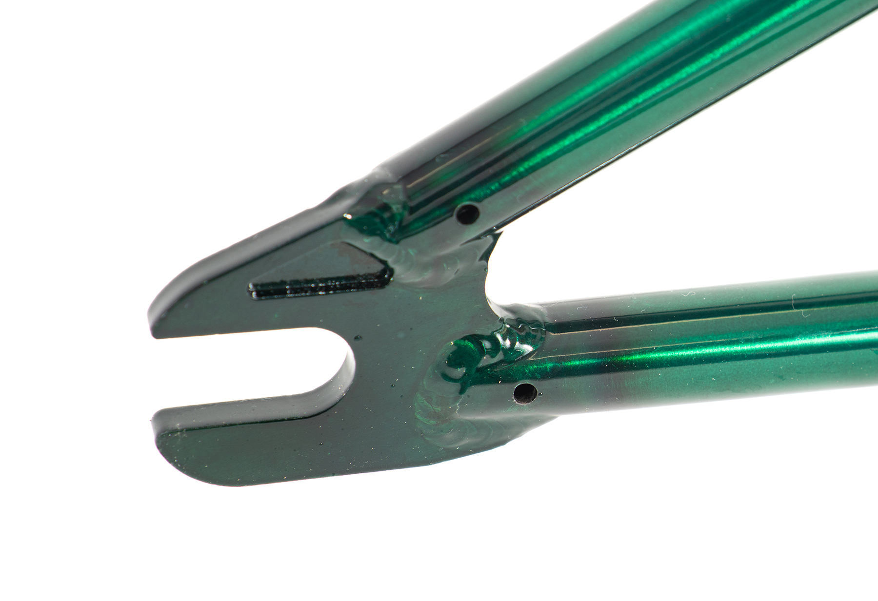 colony cadet 18 inch bmx frame clear green