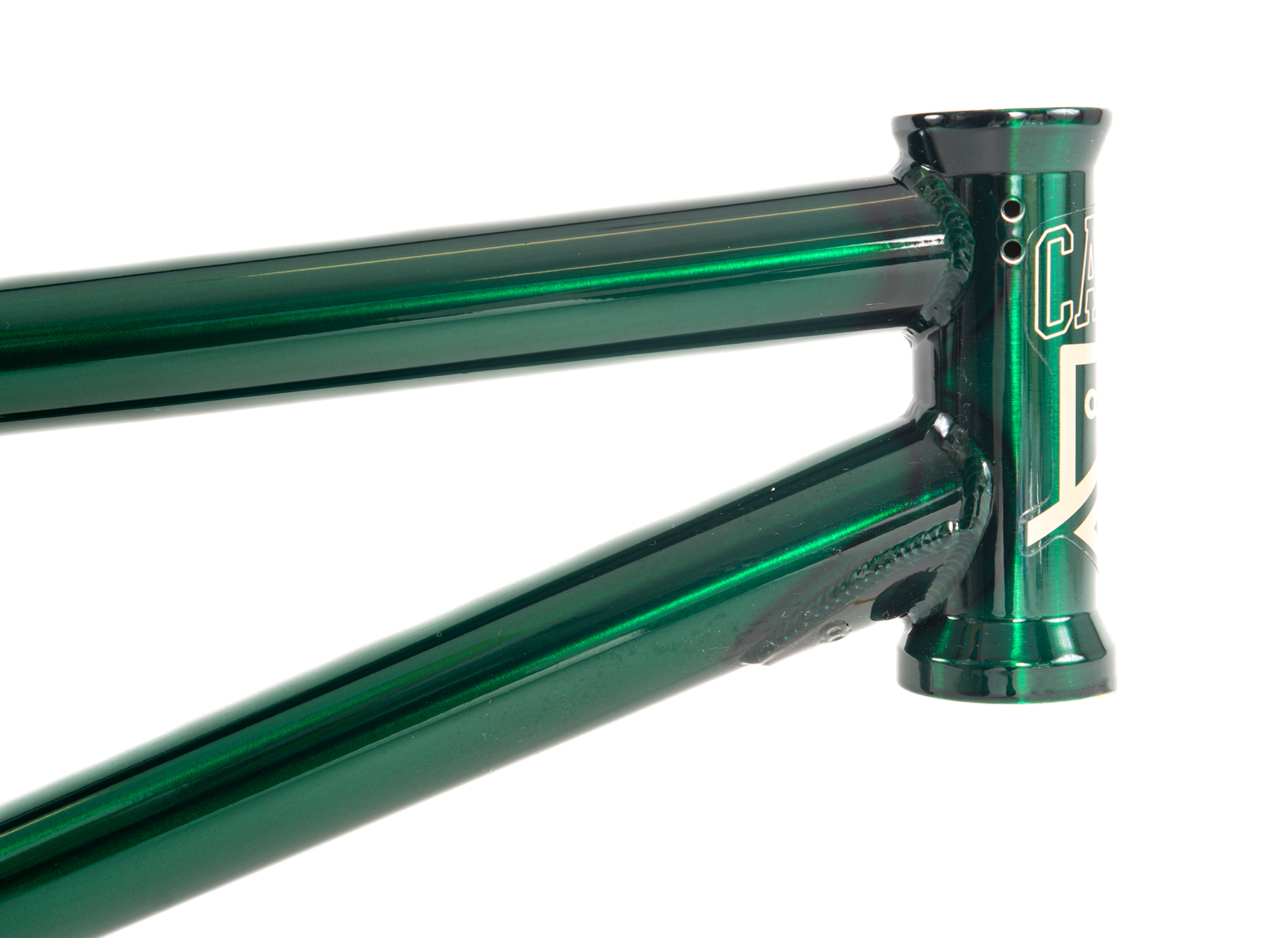 colony cadet 18 inch bmx frame clear green