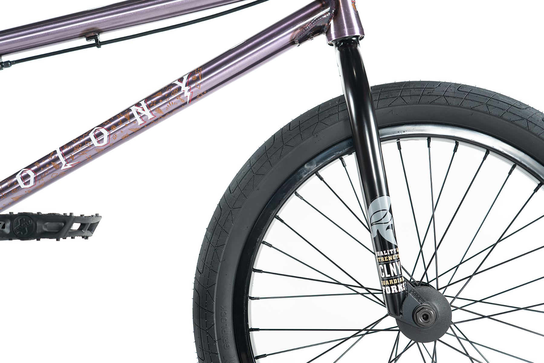 colony rico elite 20 inch bmx bike clear lavender