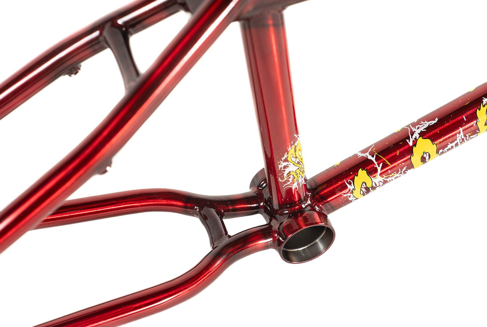 Colony Injustice Clear Red BMX frame