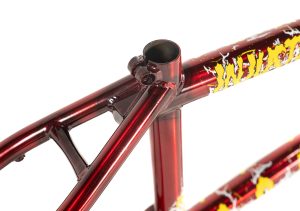 Colony Injustice Clear Red BMX frame
