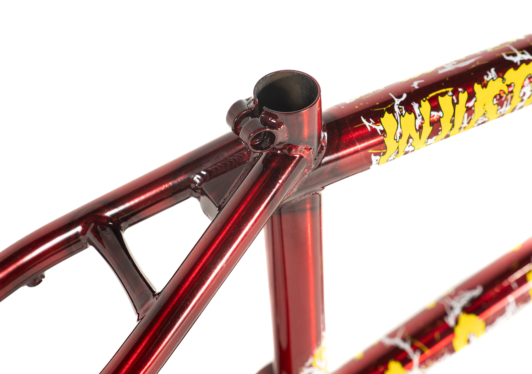 Colony Injustice Clear Red BMX frame