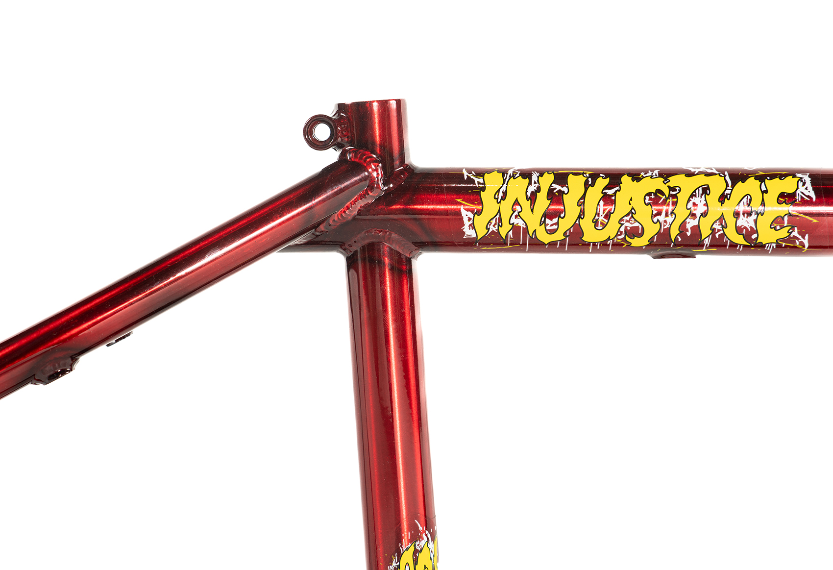 Colony Injustice Clear Red BMX frame
